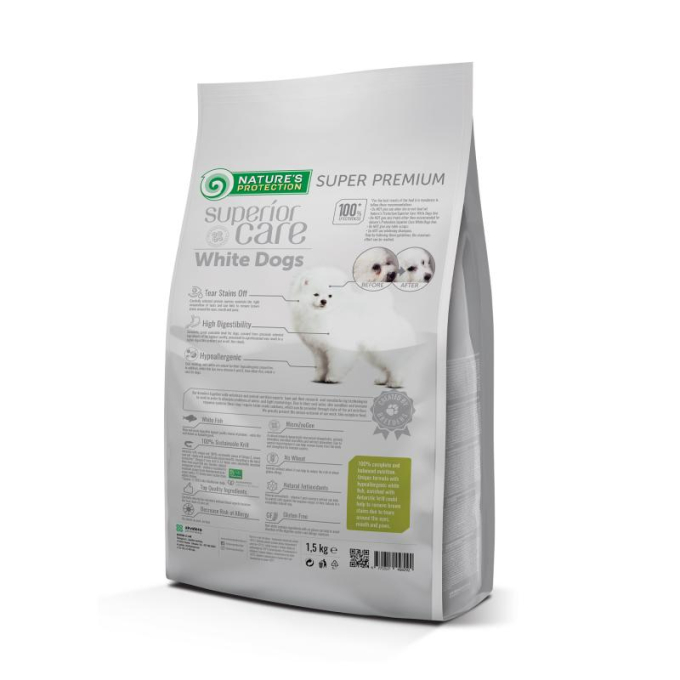 dry grain free food for junior small and mini breed dogs with white